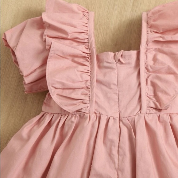 Toddler Ruffle Trim Zip Back Dress - Picture 4 of 4